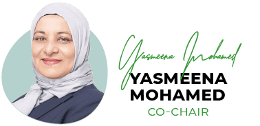 Yasmeena Mohamed Co Chair signature and photo