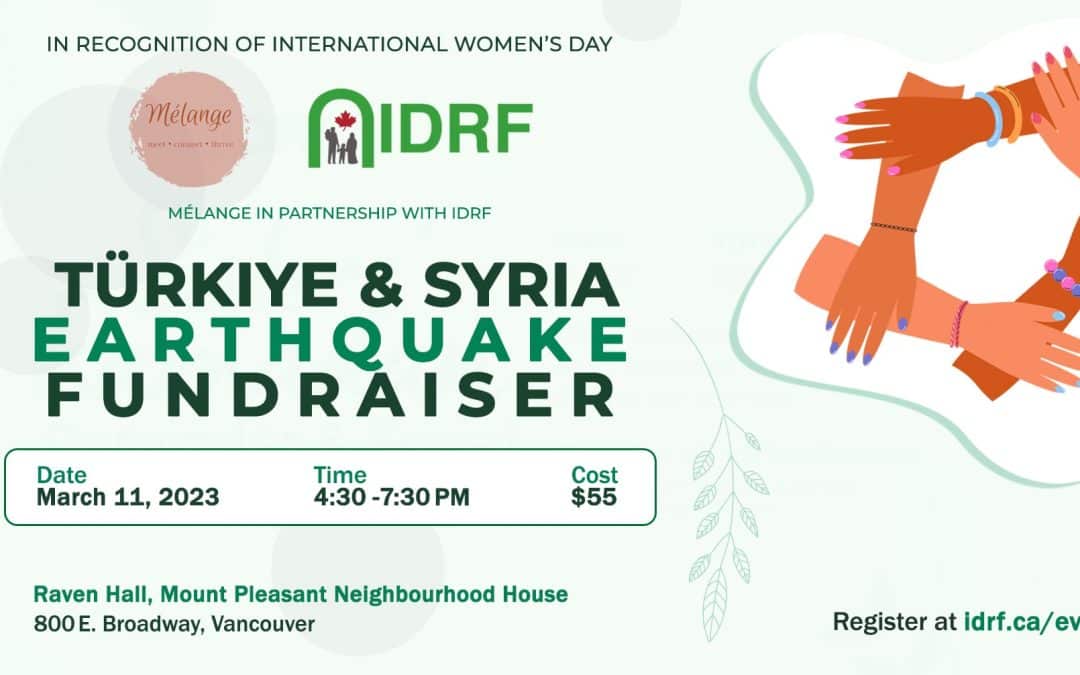 Melange IDRF Turkiye and Syria Earthquake Fundraiser