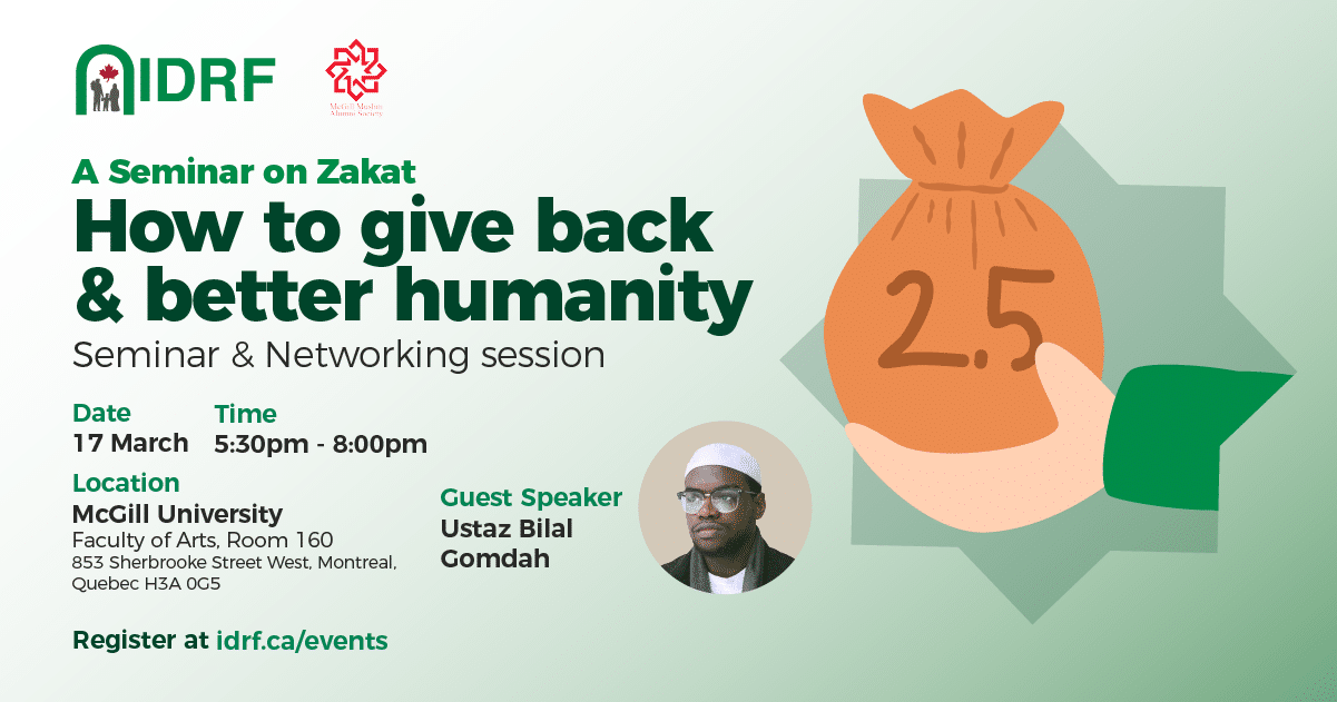 How to give back and better humanity : A Seminar on Zakat